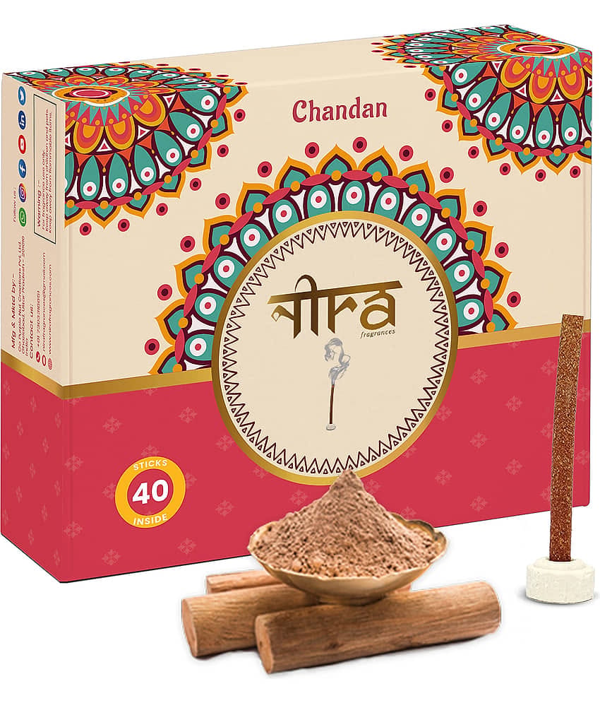 Nira Fragrances Incense Dhoop Sticks Chandan 40 Pieces ( Pack of 1 )