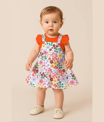 Clothe Funn Cotton Frock For Baby Girls ( Pack of 1 , Multicolor )