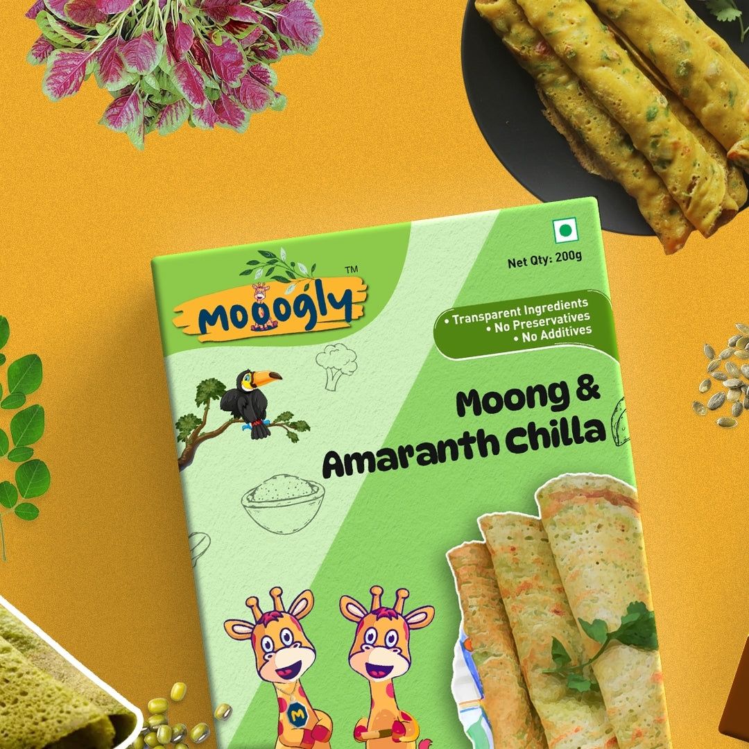 Moong and Amaranth Chilla, Protein & Antioxidant Rich