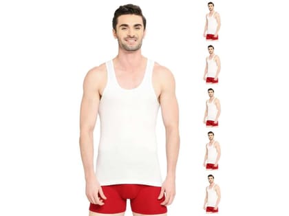 VIP Supreme Men's 100% Cotton White Vest, Moisture Absorbent Inner wear for Men - Pack of 6 - XXL VIP Supreme Men's 100% Cotton White Vest, Moisture Absorbent Inner wear for Men - Pack of 6 - XXL