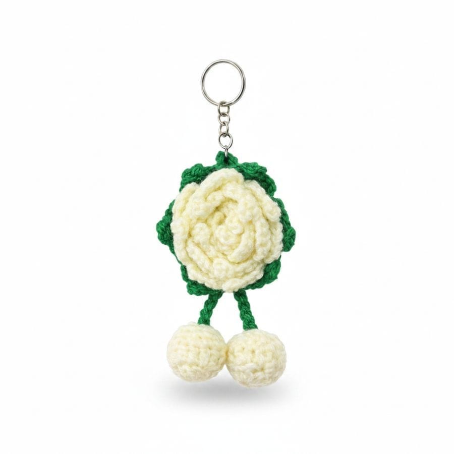 Crocheted Flower Key Chain