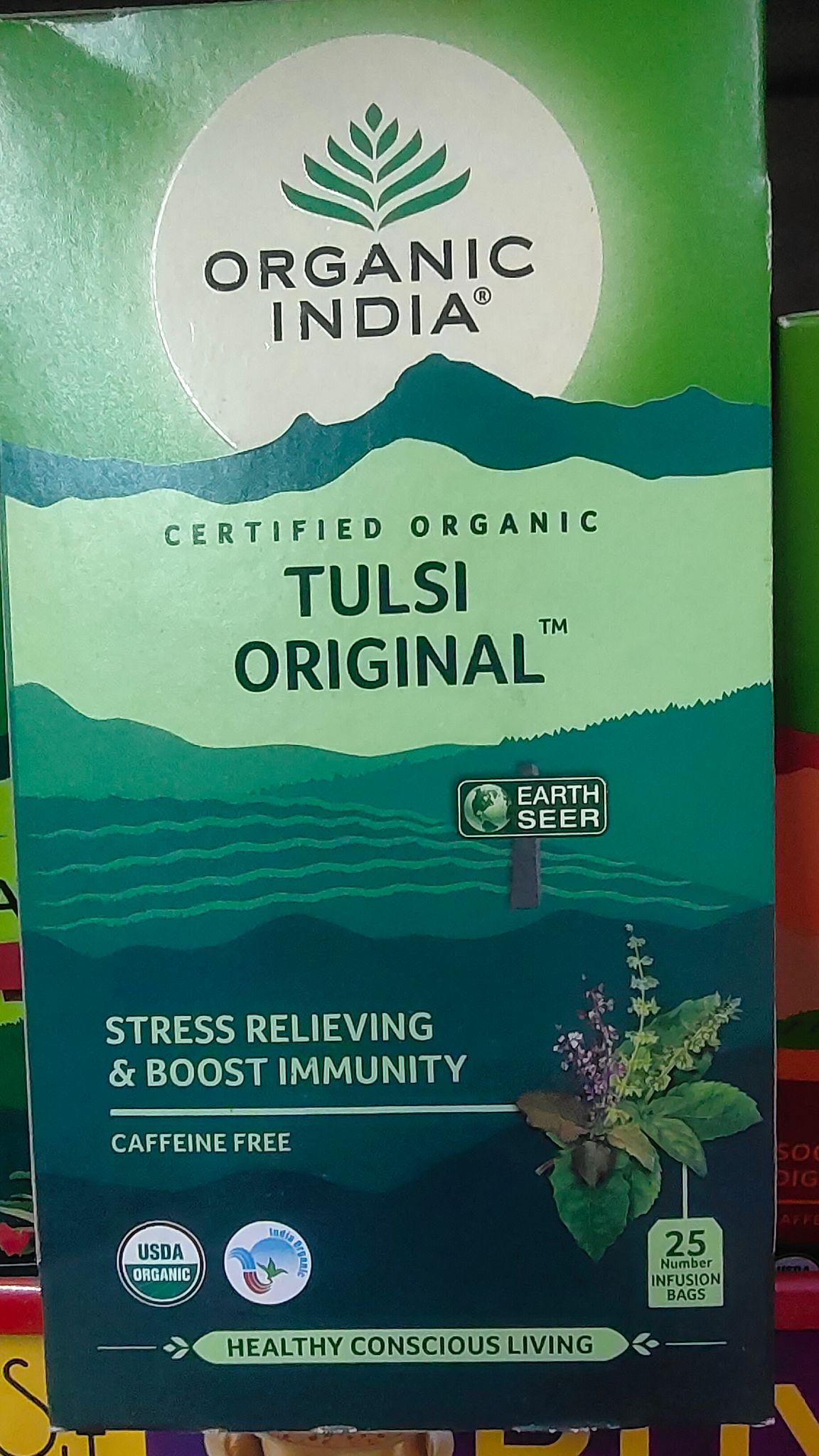 Organic India tulsi original tea 25 bags carton