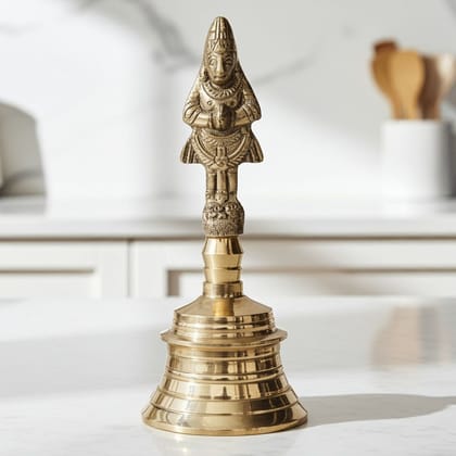 Brass Pooja Hand Bell, Hanuman Ghanti, Height : 6.3 Inch (FMAS677 G) Brass Pooja Hand Bell, Hanuman Ghanti, Height : 6.3 Inch (FMAS677 G)