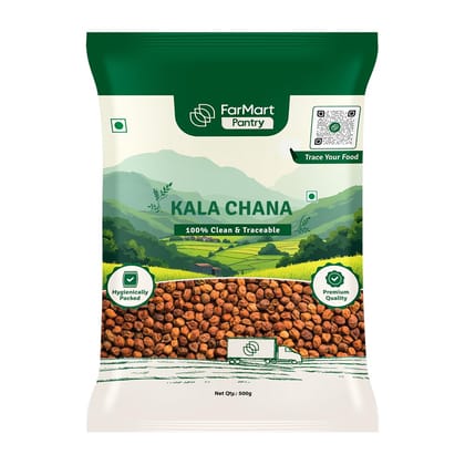 FarMart Pantry Kala Chana (500 g) | Protein & Fiber-Rich | Ideal for Curries, Chaat & Healthy Cooking FarMart Pantry Kala Chana (500 g) | Protein & Fiber-Rich | Ideal for Curries, Chaat & Healthy Cooking
