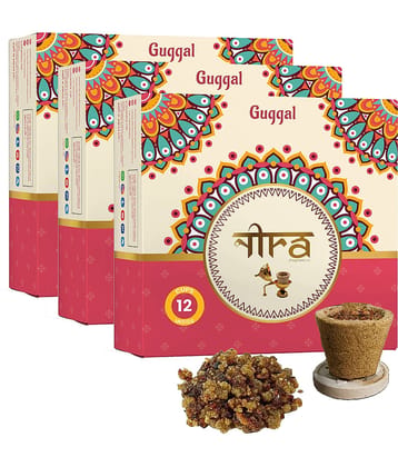 Nira Fragrances Havan Cups Guggal 36 Pieces ( Pack of 3 )