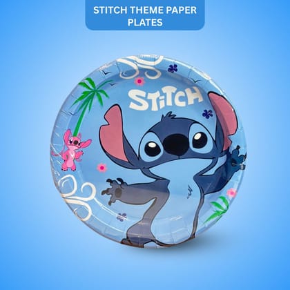 Stitch Theme Paper Plates - 8PC