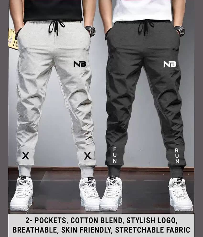 Lieo Trend Multicolor Polyester Blend Men's Trackpants ( Pack of 2 )