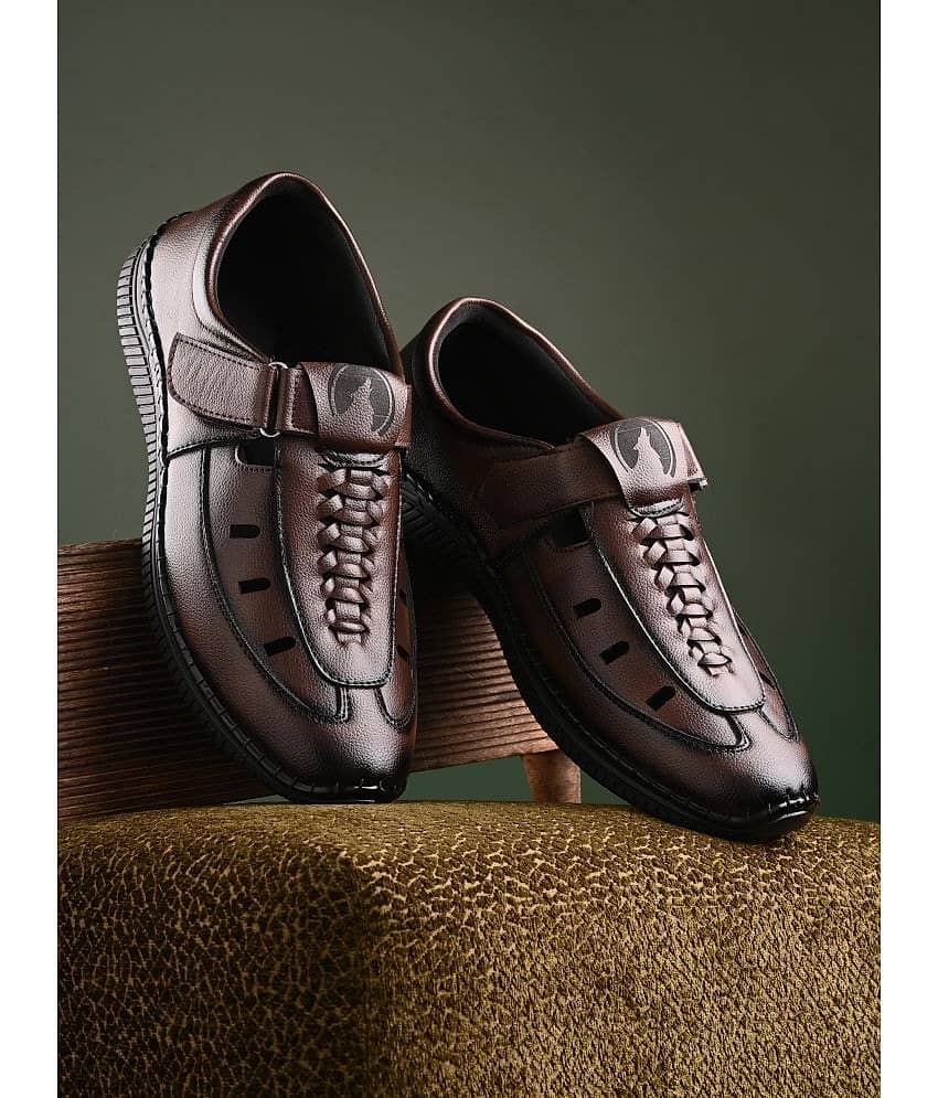 Rising Wolf - Brown Men's Sandals