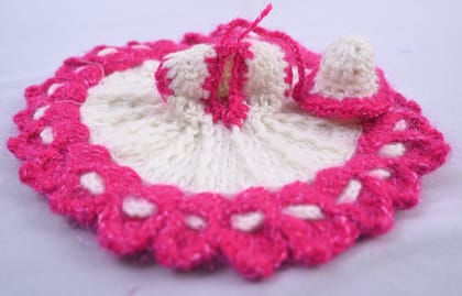 Pink Woolen Crochet Laddu Gopal Dress Set Pink Woolen Crochet Laddu Gopal Dress Set