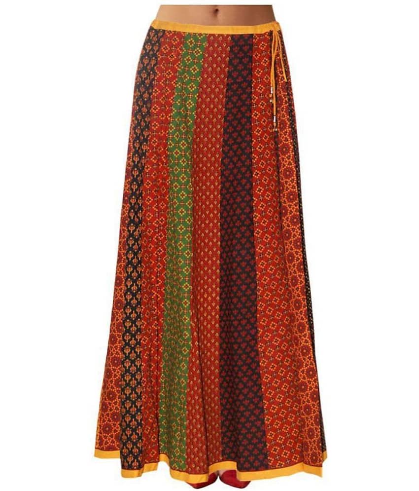 Sttoffa - Multicolor Cotton Women's A-Line Skirt ( Pack of 1 )