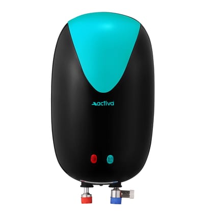 Activa 3 Liters Quick Water Heater Geyser, 3 KVA ISI Cooper Element, 0.7mm Anti Rust Coated 304L Pure Stainless Steel Tank, Auto Cut-Off, ABS Body, BEE 5 Start Rated, 5 Year Warranty -CD Green & Black Activa 3 Liters Quick Water Heater Geyser, 3 KVA ISI 