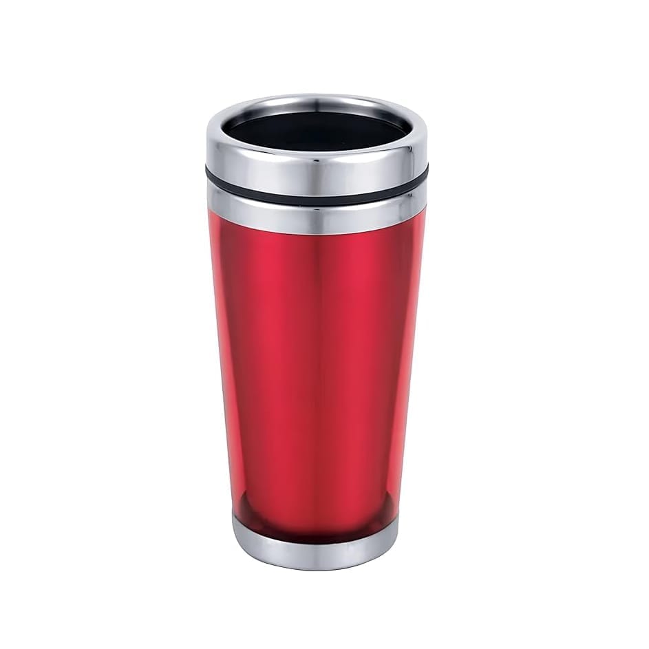 The Bean Co Roasters Coffee Travel Mug | 470 ML | Insulated Coffee Tumbler | Anti-Slip Grip, Double Wall Vacuum Insulated Stainless Steel Travel Mug (Red)
