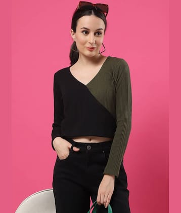 Rigo Women's Cotton Crop Top ( Black )