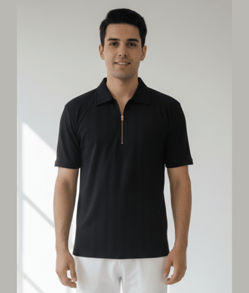 Dollar Men Cotton Blend Regular Fit Solid Polo T Shirt ( Navy )