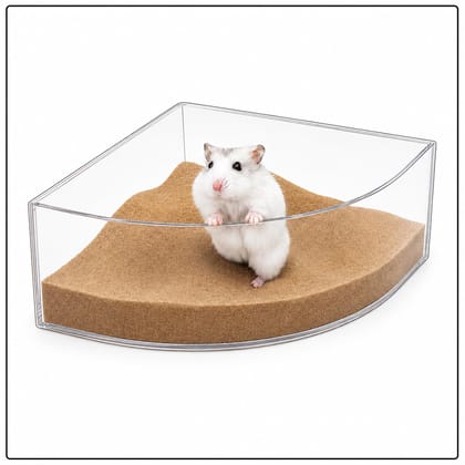 Premium Sand Bath for Hamster - Dust Free Sand for Hamster and Other Small Pets (600gram)