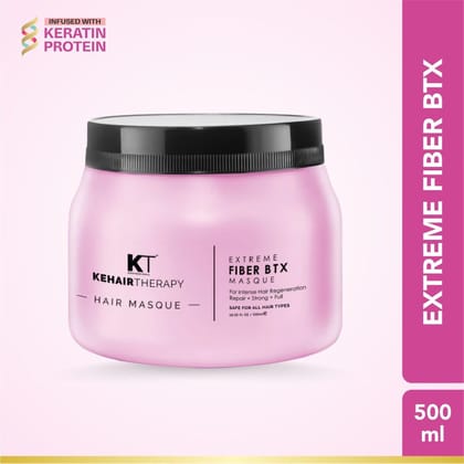 KT Professional Extreme Fiber BTX Hair Masque, Repair, Strength & Hydration - 500ml