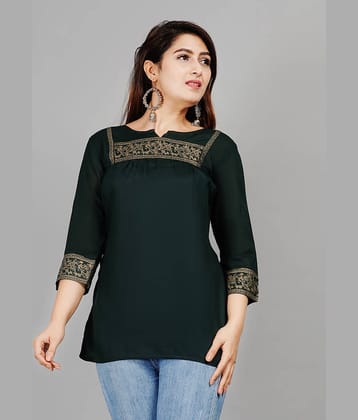 Smien Women's Rayon Tunic ( Green )