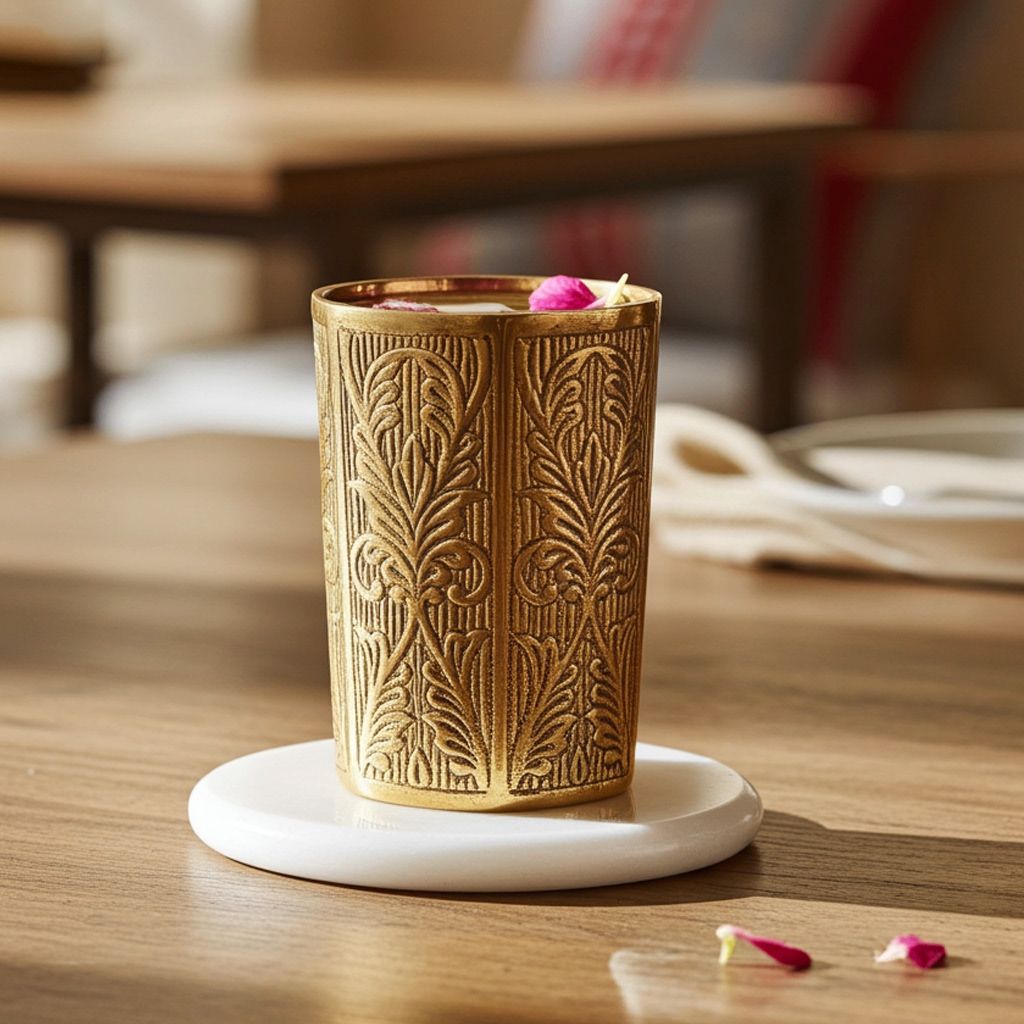 Pure Brass Glass, 180 Ml (ZMAS268 G)