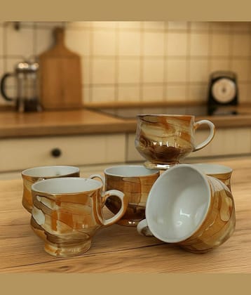 Love Unlimited Solid Bone China Tea Cup 150 ml ( Pack of 6 )