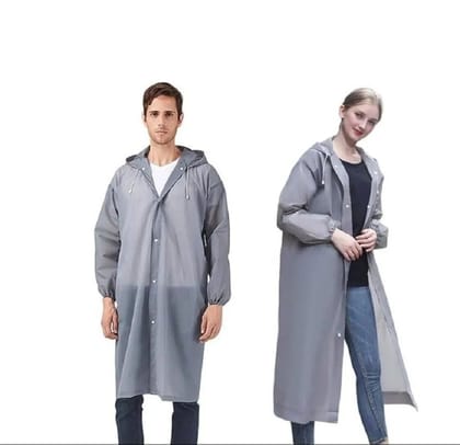 Unisex Ash Grey Premium Raincoat