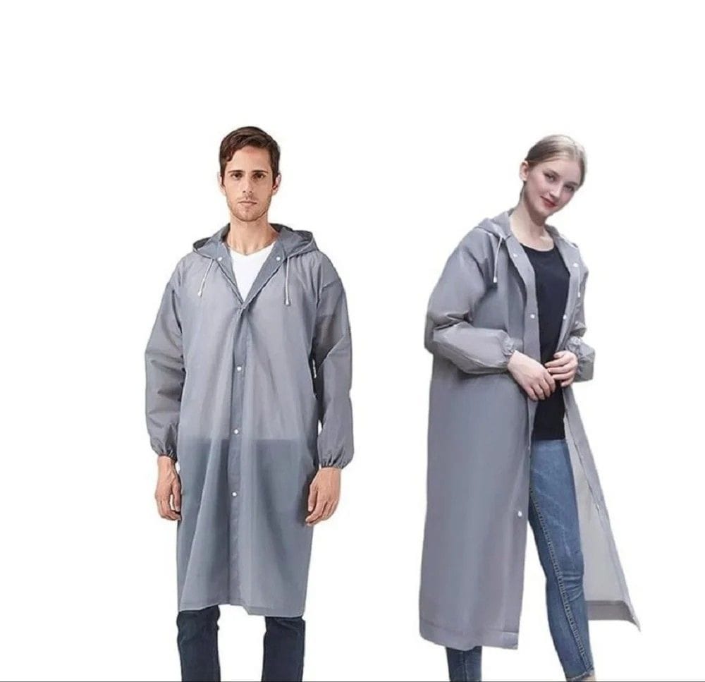 Unisex Ash Grey Premium Raincoat