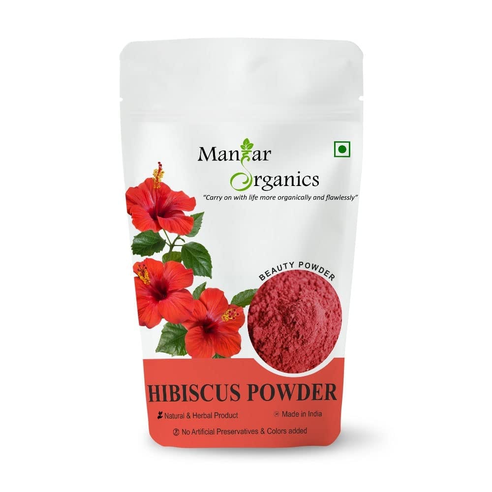 ManHar Organics Hibiscus Powder 1KG– Natural Flower Powder for Hair Growth & Radiant Skin | Herbal Remedy for Dandruff, Acne & Oil Control