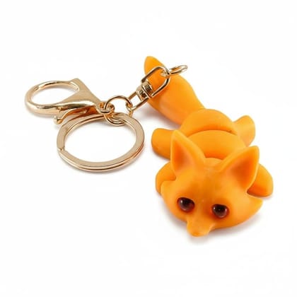 Vinglits Wild Beasts 3D Printed Keychains – Articulated Animal Toys, Pocket-Friendly Keyrings, Stress Relief Desk Toys for Kids & Adults, Collectible Accessories (Misty - The Fox)