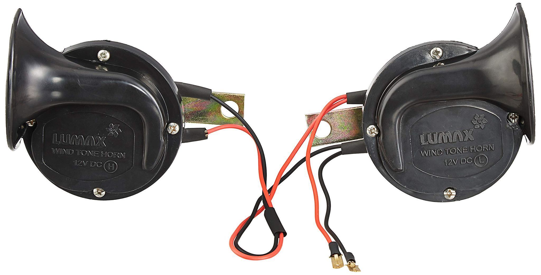 Lumax 055-HRA-W WINDTONE HORN 90MM 12V (SET)-Universal 4W