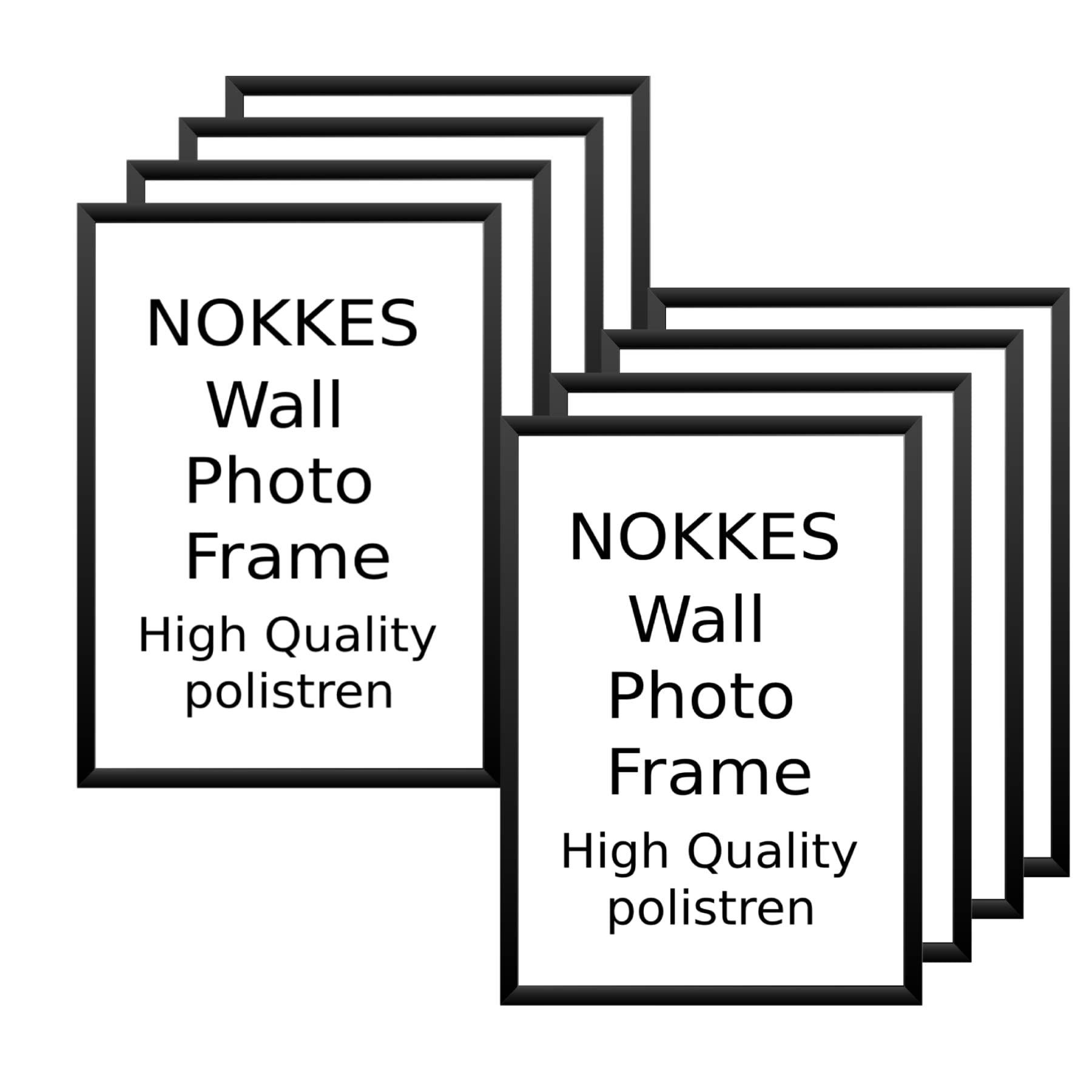 NOKKES Basics Photo Frame With Hanging Hooks Set of 8 | 8" x 12"Inch,(A4 Size) Brown, Made In India12_A