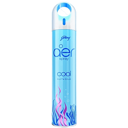 Godrej Aer Spray Home & Office Air Freshener, Cool Surf Blue 220 MILLI_LITRE