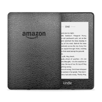 Black Leather Kindle Skin