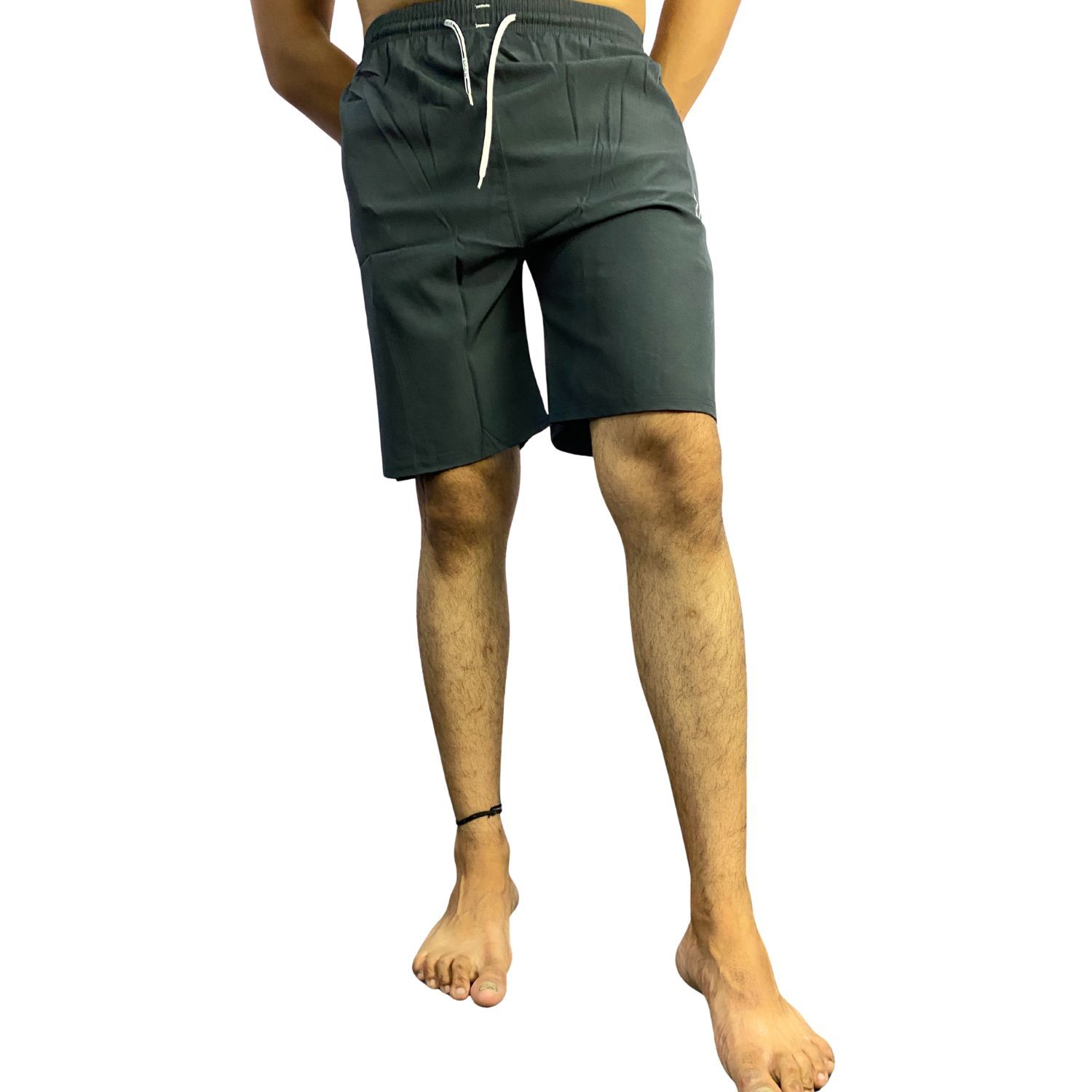 Wruxing Solid Men Grey Regular Shorts