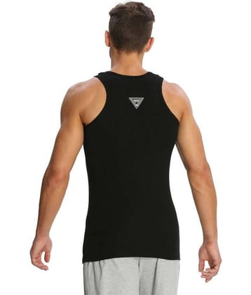 Jockey Black Sleeveless Vests Single
