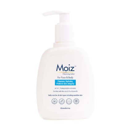 Moiz Cleansing Lotion | Face & Body Cleanser | For Sensitive Skin | With Aloe Vera & Pro-Vitamin B5 | pH 5.6 | Soap, Paraben & Sulphate Free - 400ml Moiz Cleansing Lotion | Face & Body Cleanser | For Sensitive Skin | With Aloe Vera & Pro-Vitamin B5 | pH 