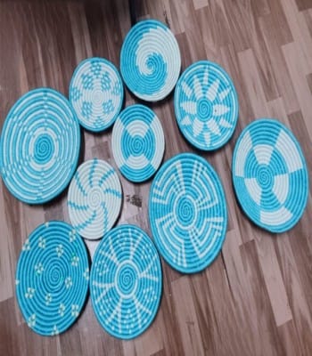 Earth Essence Sabai Grass Wall Plate Combo Set Earth Essence Sabai Grass Wall Plate Combo Set