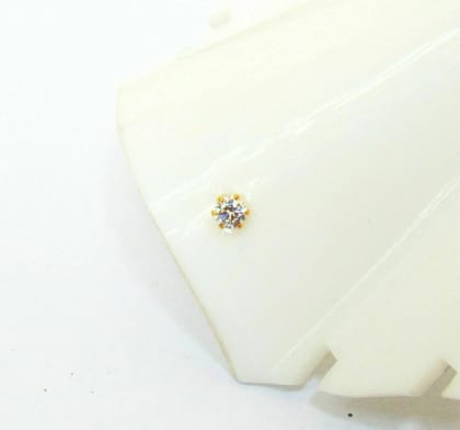 White Star Nose Pin - Glossy Finish