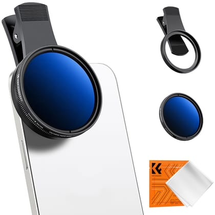 K&F Concept 52mm Clip-on ND2-400 Phone Camera Lens Filter Kit, Adjustable Neutral Density Filter Compatible with iPhone 15 14 13 12 11 black K&F Concept 52mm Clip-on ND2-400 Phone Camera Lens Filter Kit, Adjustable Neutral Density Filter Compatible with iPhone 15 14 13 12 11 black
