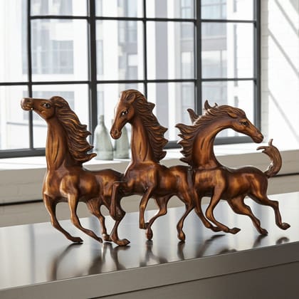 Brass Horse Wall Hanging Showpiece For Traditional Home Decor, Height : 15 Inch (BSMAS730 A)