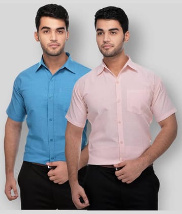 DESHBANDHU DBK - Multicolor Cotton Regular Fit Men's Formal Shirt (Pack of 2)