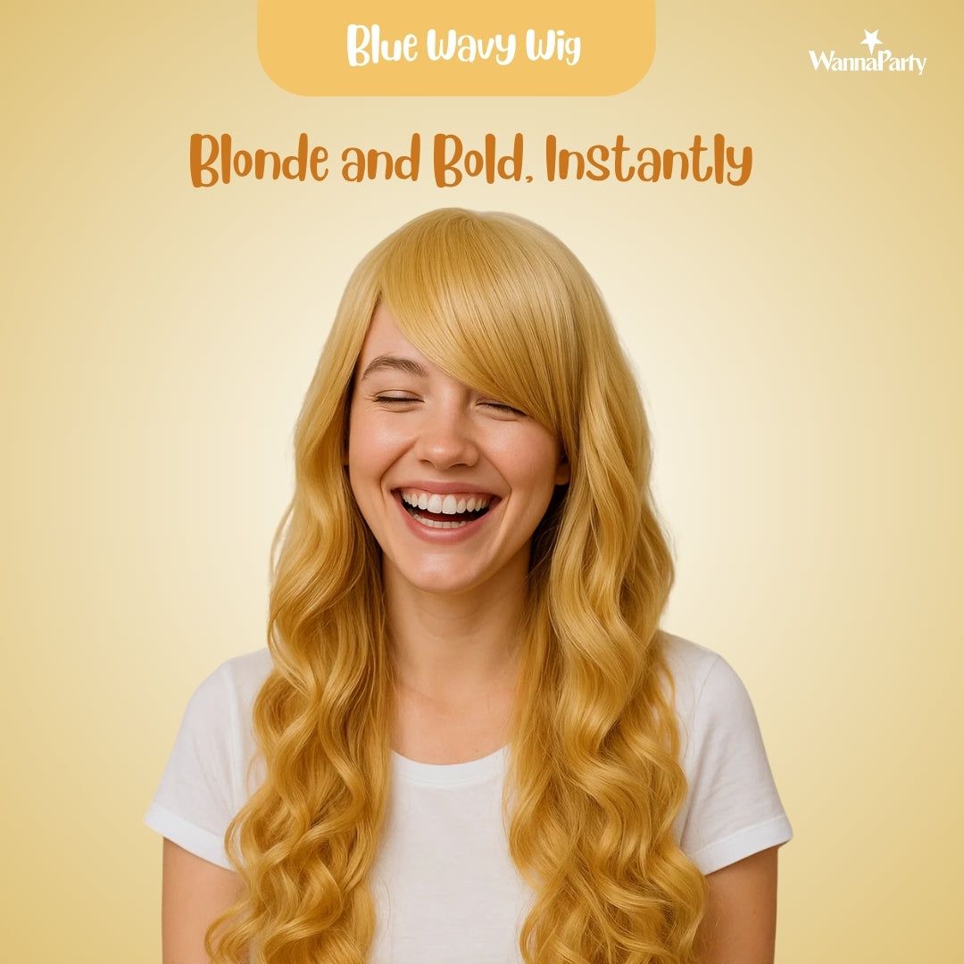 Curly Wigs Long Gold - 1PC