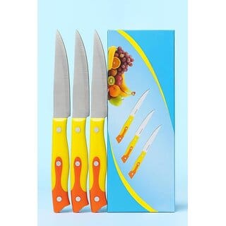 (Set of 3) Stainless Steel Chef Knife  Sharp Multipurpose Kitchen Knife with Ergonomic Handle