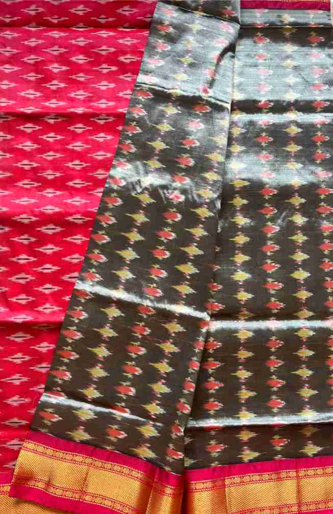 Ikkat Mix Silk elongated diamonds