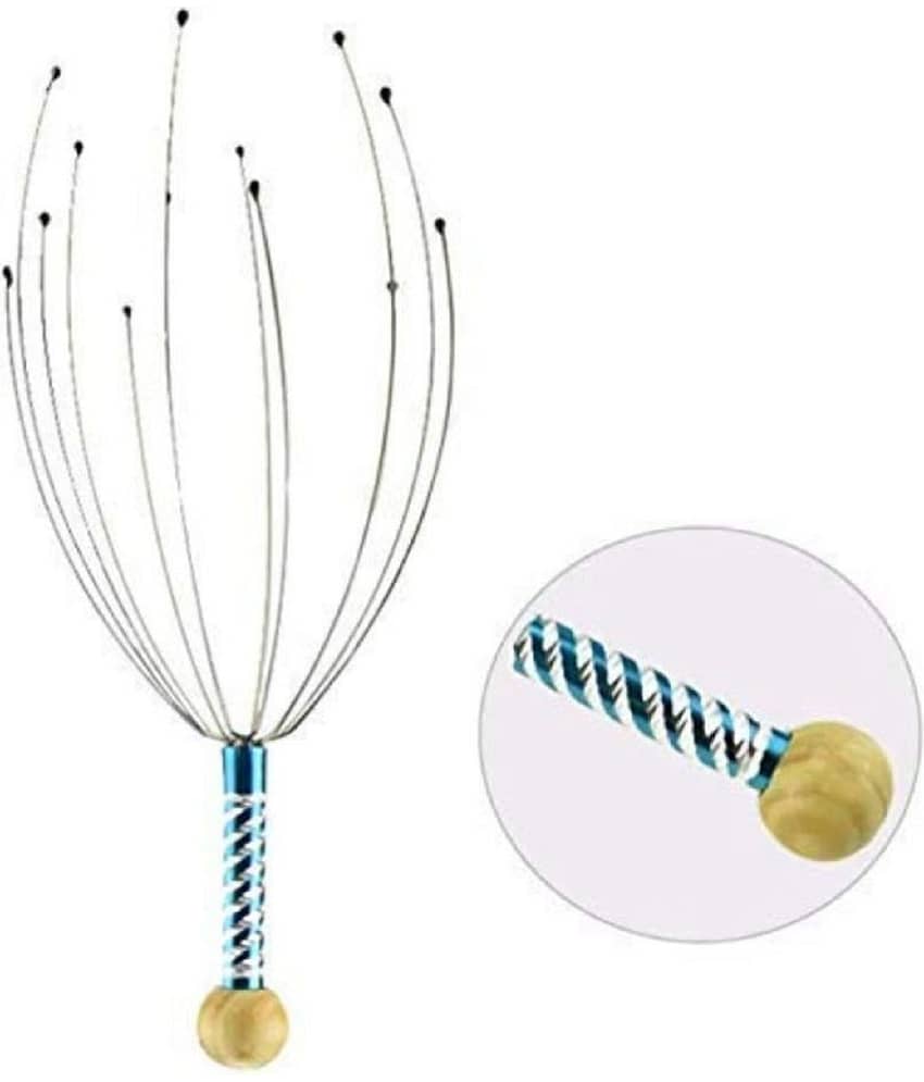 Head Massager Scalp Scratcher for Deep Relaxation, Stress Relief and Hair Stimulation SS handle (1 pcs)