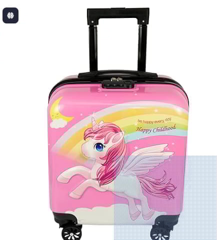 Kids' Unicorn Rolling Suitcase - Pink Travel Luggageassorted colour