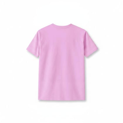 Classic Solid Pink Casual T-Shirt