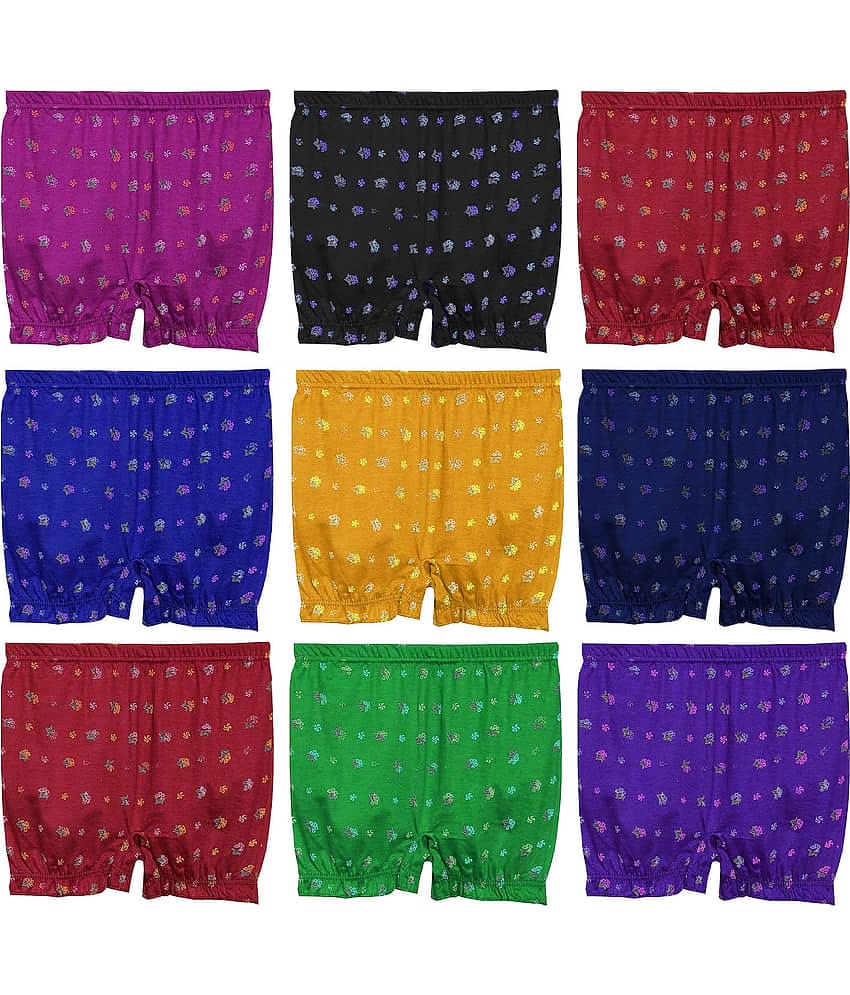 dixcy josh - Multi Cotton Girls Bloomers ( Pack of 9 )