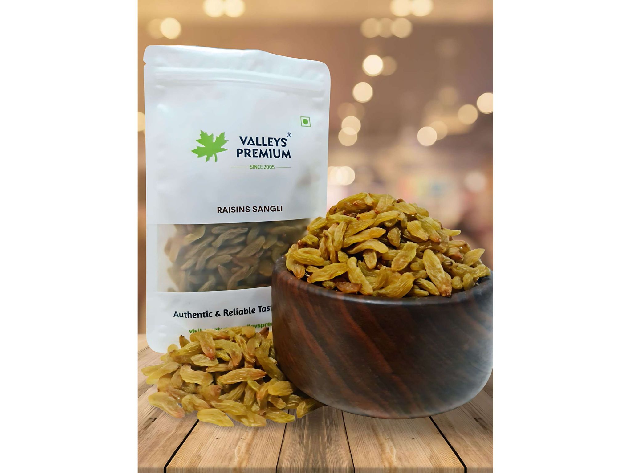 Valleys Premium Green Sangli Raisins  - 400 Gram