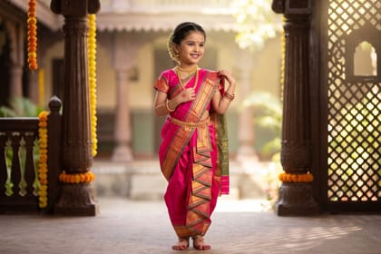 Traditional Maharashtrian Nauvari Saree