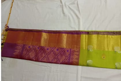 PKS-013 Light green-violet soft silk saree