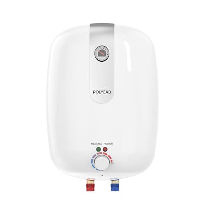 Polycab Elanza Dlx 4-Star, 15 litre, 2KW Electric Storage Geyser (Water Heater) For Home,Bathroom|Efficient Heating Element,Glasslined Coated Tank|Enhanced Safety, Temperature Control Knob【White】 Polycab Elanza Dlx 4-Star, 15 litre, 2KW Electric Storage 